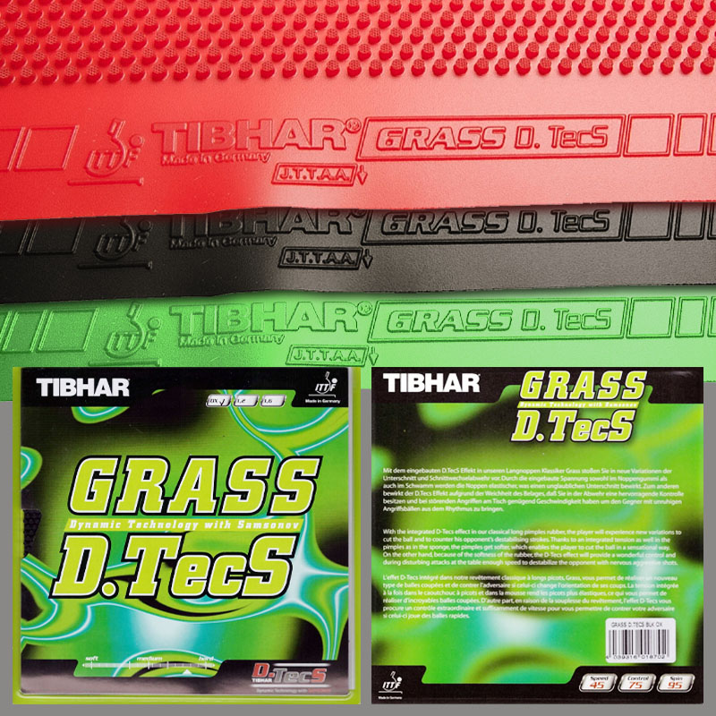 Table Tennis Association - TIBHAR Grass D.TecS غطاء مطاطي لتنس
