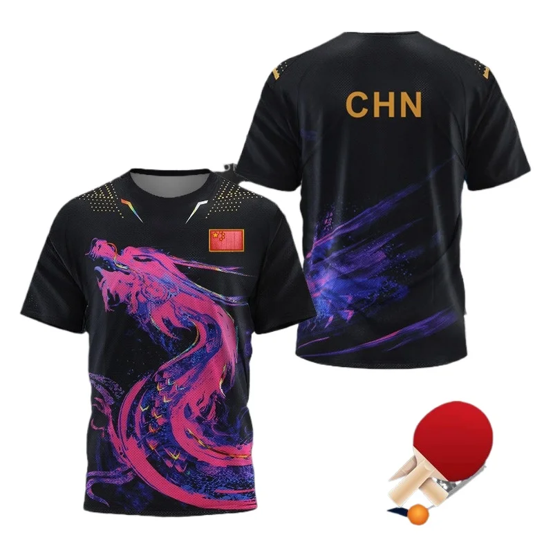 Table Tennis Outfit - قميص رياضي للرجال بتصميم تنس الطاولة